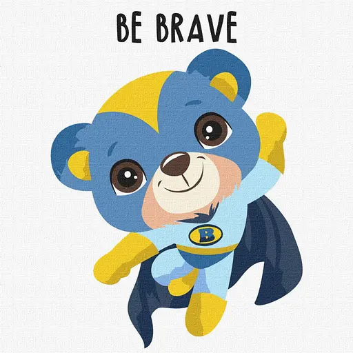 Картина по номерам "Смелый медвежонок" KHO6100 30х30 см