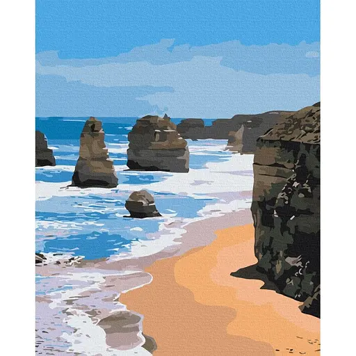 Картина по номерам Морские скалы Brushme 40x50 см разноцветная 000276798