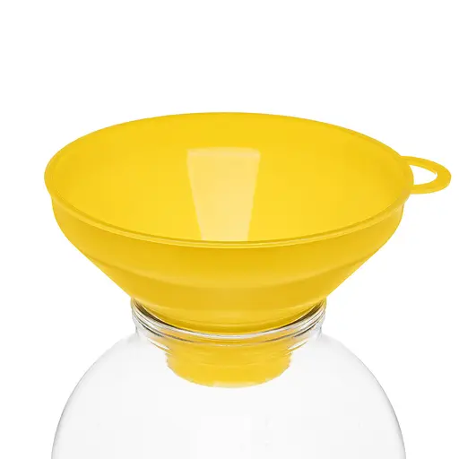 Воронка (лейка) Ø 15,5 см пластиковая с широким горлом на банку, Kitchette Желтый 84035 - фото 3