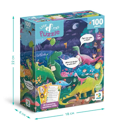 Дитячий пазл Шукай та знаходь "Країна динозаврів" DoDo Toys 300669, 100 елементів - фото 6