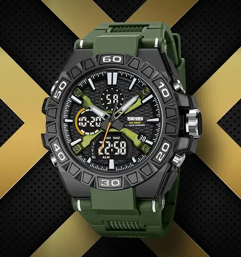 Годинник чоловічий наручний спортивний Skmei 2220 (Зелений) - фото 4