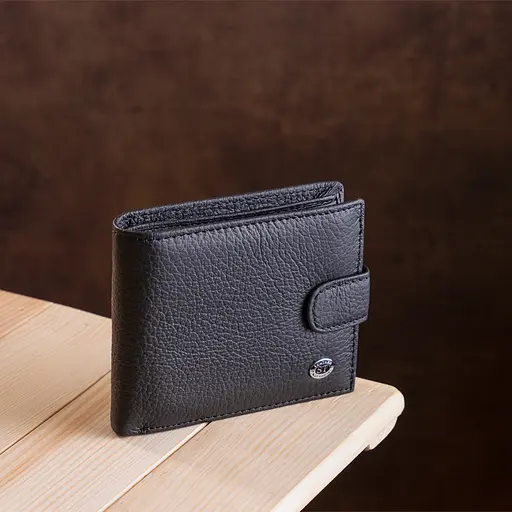 Мужской кожаный кошелек (ST102) ST Leather 11.5х9.5х2.5 см acs0015182 - фото 7