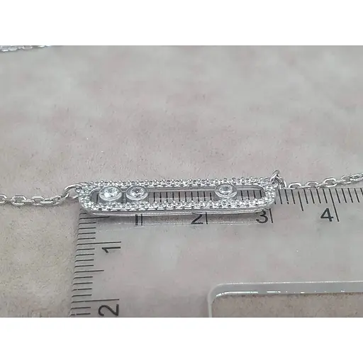 Серебряное колье Агни Массимо с фианитами. 8110Р-CZ МАССИМО 40 - фото 4