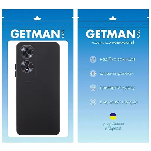 Чохол TPU Getman Liquid Silk Full Camera для Oppo A60 4G Чорний / Black - фото 2