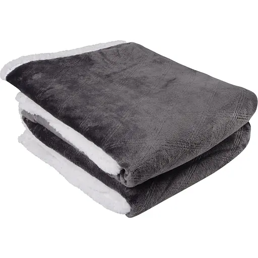 Ковдра Soho Plush hugs Graphite флісова, 220х200 см, сіра з білим (1224К) - фото 1