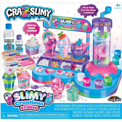 Слайм Cra-Z-Art Slimy Creations Studio 40 ед. (60170CRA) - фото 1