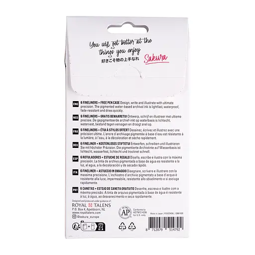 Набор линеров Pigma Micron Black Edition 6 шт.(005-08) Черный Sakura - фото 3