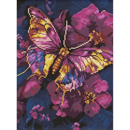 Алмазная мозаика Золотая бабочка ©art_selena_ua AMO8161, 30x40см