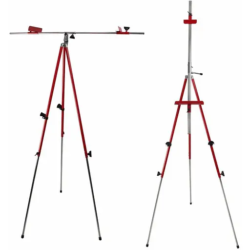 Мольберт-тринога D K ART & CRAFT металева червона (92х92х203см) + сумка з ремінцем(15131) висота полотна до 78см - фото 4