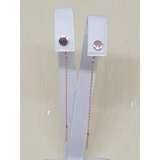 Золоті сережки-протяжки Платон. 1С226/00Б - фото 3