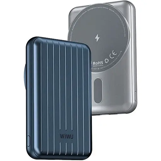 Зовнішній акумулятор Wiwu Trunk Series Magnetic PP02 Wireless Charger 5000mAh 20W Blue [104340] - фото 4