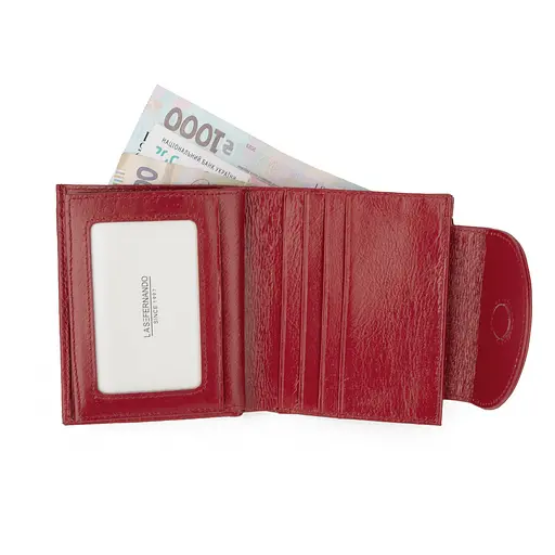 Гаманець жіночий шкіряний маленький Las Fernando 110-103 А червоний - фото 3