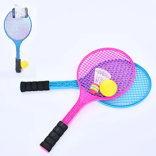 Набір пластикових тенісних ракеток MR1162, 2 шт., воланчик, м’ячик - фото 2