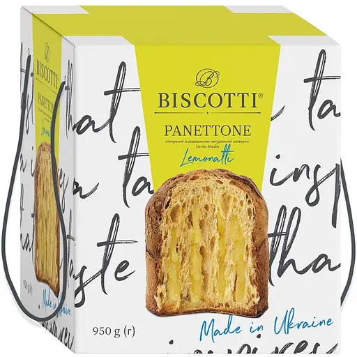 Уценка. Панетоне Biscotti Panettone Lemonatti сдобный 950 г  - фото 1