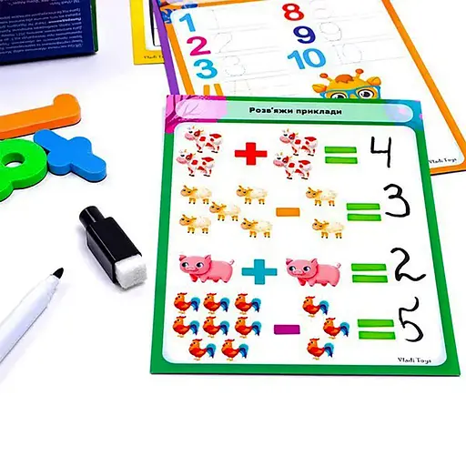 Гра настільна Магнітний набір. Математика VT5411-16 - фото 4