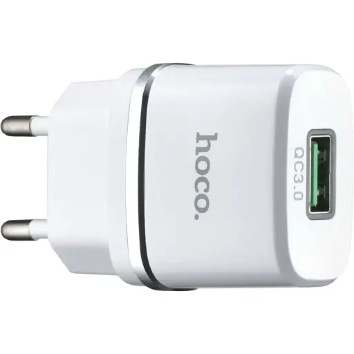 Сетевые зарядные устройства Hoco C12Q Smart QC3.0 charger (EU) Белый - фото 1