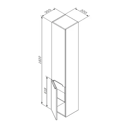 Пенал підвісний AM.PM Spirit M70CHL0326WG38, Білий - фото 3