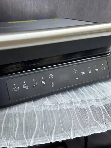 Прижимной контактный электрический гриль Grunhelm G2201 домашний с антипригарным покрытием 2200Вт Черный - фото 4