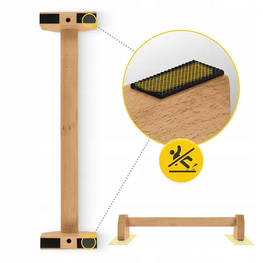 Упоры для отжиманий (паралетсы) 4FIZJO деревянные, удлиненные 4FJ0644 (P-5905973400367) - фото 8