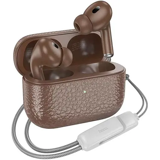Бездротові TWS навушники Hoco EQ9, вакуумні, BT5.3, 40mAh, 300mAh, 7h, brown