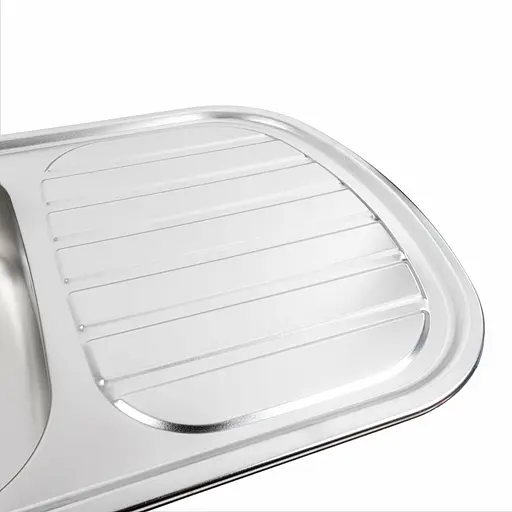 Кухонна мийка з нержавіючої сталі Platinum 7749 сатин (0,8/180 мм), R, Satin - фото 4