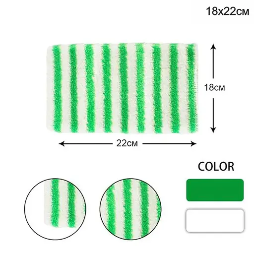 Набір 10 бамбукових серветок для прибирання, миття посуду та поверхонь 18х22 см Білий/Зелений - Багаторазові Міцні - фото 2