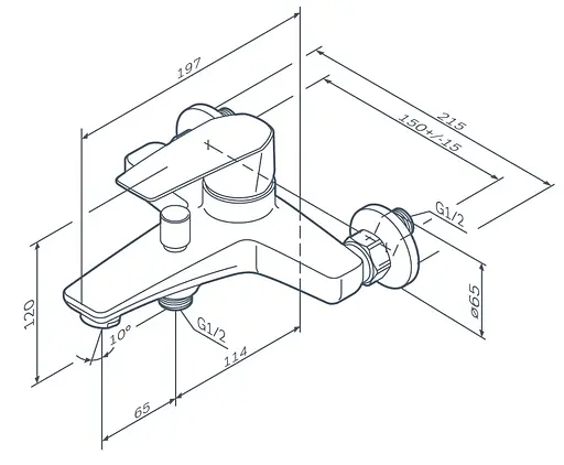 Смеситель для ванны и душа AM.PM Gem F90E10000 - фото 7