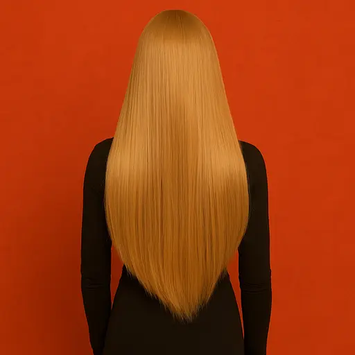 Парик аниме прямые волосы 70 см длинная челка женский пшеничный блонд - фото 2