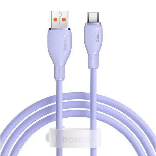 Кабель Baseus Pudding Series USB to Type-C 100 W 1,2 м фиолетовый P10355703511-00 - фото 1