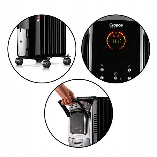 Масляний обігрівач Cronos Heaters радіатор 2500 Вт - фото 5
