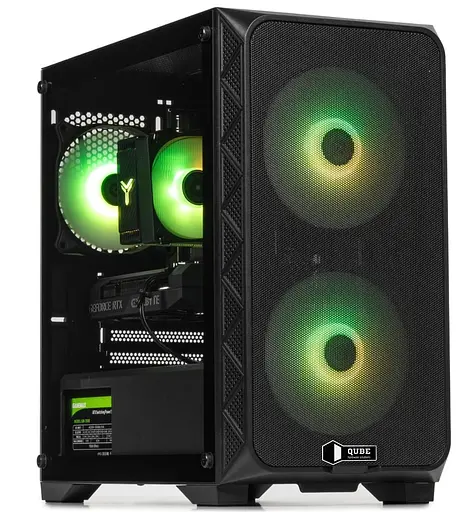 Корпус QUBE FLOW Black (FLOW_FBNU3) Без БП - фото 1