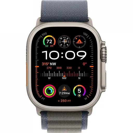 Смарт-часы Apple Watch Ultra 2 GPS + Cellular 49 mm Titanium Case with Blue Alpine Loop - Small (MREK3/MRFA3) - фото 2