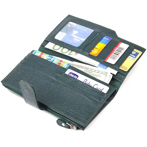 Женский кожаный кошелек Canpellini 10х18.7х2 см acs0025151 - фото 4