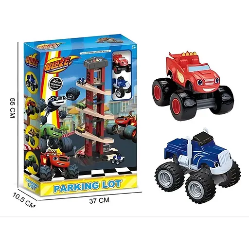 Трек 111-94 з підсвіткою, звуками та музикою, 2 машинки, озвучення англійською мовою, у коробці - фото 2