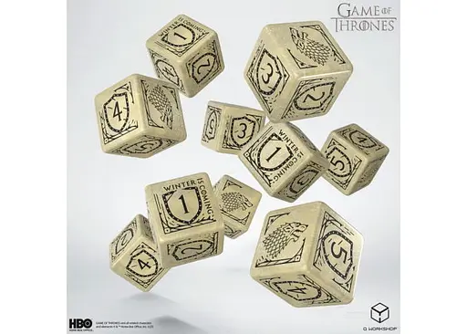 Набір кубиків Game of Thrones. Stark 10xD6 Dice Set (10 шт.) (GOT/00190166/2025/1/B) - фото 2