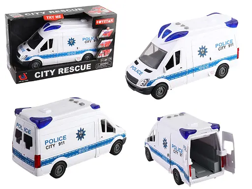 Машина инерционная "Полиция" со звуковыми и световыми эффектами 666-09P