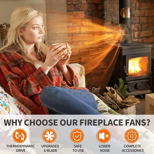 Вентилятор для каміна Viitech 8 лопатей - фото 7