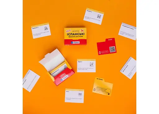 Настільна гра English Student Картки для вивчення іспанських фразових дієслів English Student (укр.) (591225957) - фото 5
