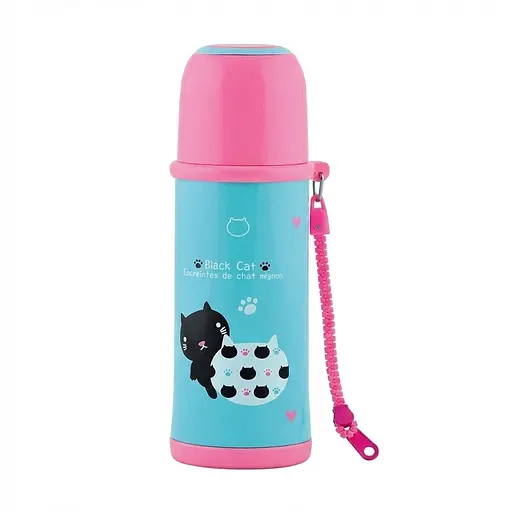 Термос дитячий Fissman чорне кошеня 360 мл (9692)