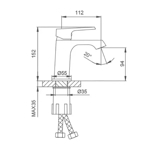 Змішувач для умивальника Frap F1071-6 - фото 5