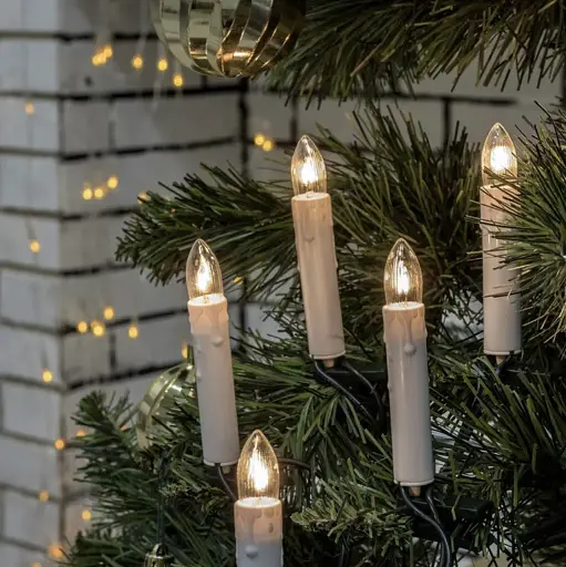 Гірлянда свічки на прищіпках 20 шт. тепло-біла