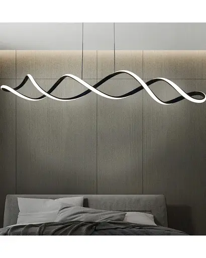 Подвесной светильник, люстра Goldlux 331069 Infinito Led 1x43W 4000K 6300Lm IP20 Черный - фото 2