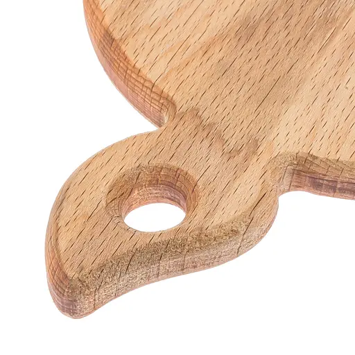 Доска кухонная разделочная деревянная из бука в форме яблока 27х20 см, Woodly Бежевый 86490 - фото 9