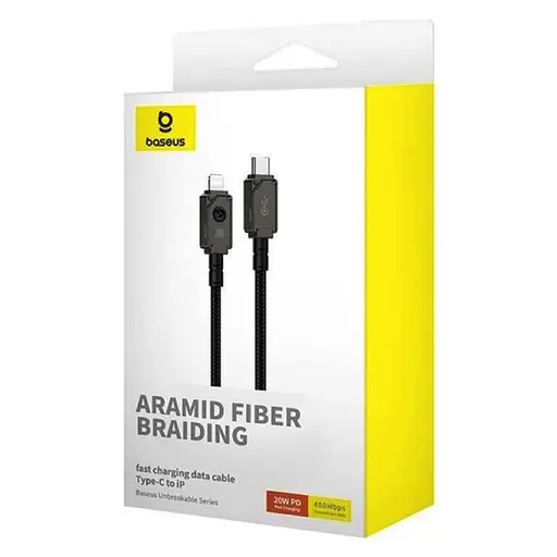 Кабель Baseus Unbreakable Series Fast Charging Data Cable Type-C to iP 20W 2 м Cluster черный - фото 2