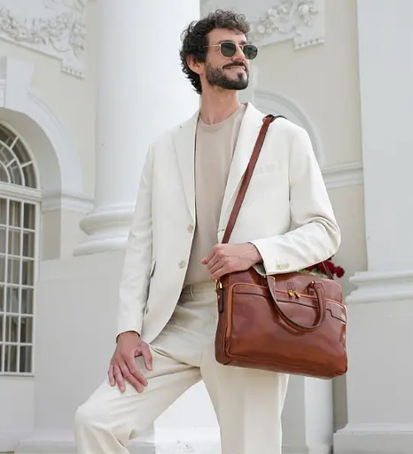 Шкіряна сумка-портфель для ноутбука Time Resistance 37.5х28х10.5 см sum0028269 - фото 4