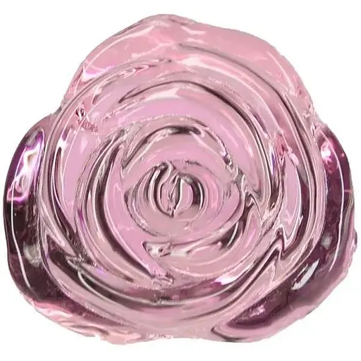 Скляна анальна пробка Pillow Talk Rosy Luxurious Glass Anal Plug ⌀3.3 см віброкуля в подарунок - фото 3