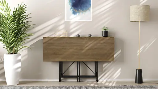 Стіл-книга трансформер Спайдер Ferrum-decor 750x1150x880 Чорний метал ДСП Дуб Сонома Трюфель 16 мм (FRD-105092) - фото 11