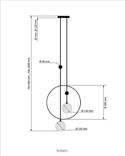 Підвісний стельовий світильник Babich Studio Sunderline 2B Black (RAL 9005) - фото 12