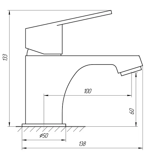 Змішувач для раковини TOPAZ ZARA TZ 13201-H37 - фото 4