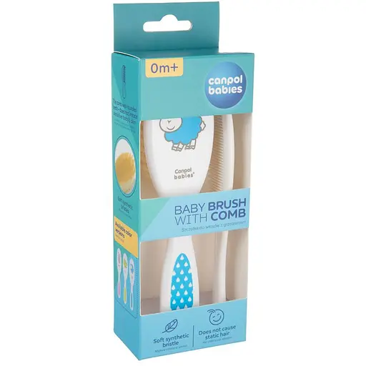 Набір для малюків Canpol babies щiтка для волосся м'яка та гребiнець в асортименті (2/417) - фото 9